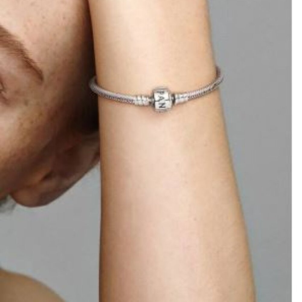Pandora Moments Barrel Clasp Snake Chain Bracelet